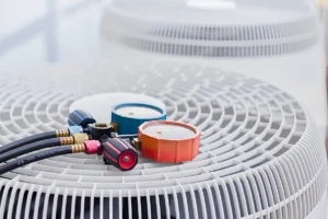 Routine HVAC service maintenance improving system efficiency and performance
